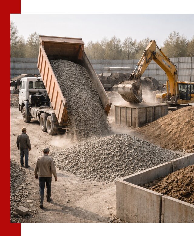 Доставка нерудных материалов с погрузкой и разгрузкой в Соли-Илецке