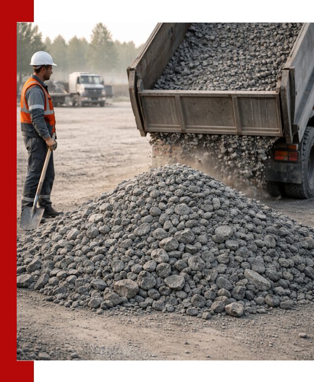 Гранитный щебень фракции 100–201 для строительства в Соли-Илецке