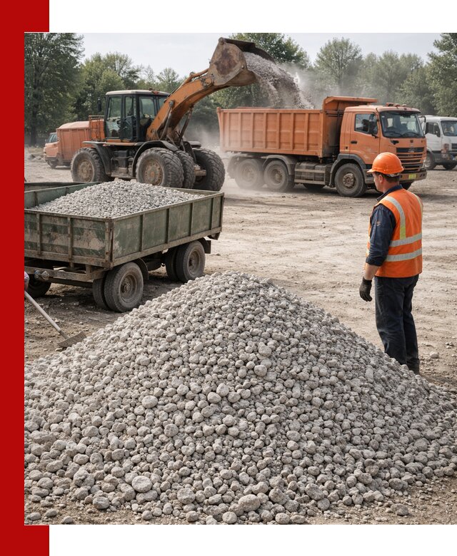 Доставка известнякового щебня фракция 20–40 в Соли-Илецке