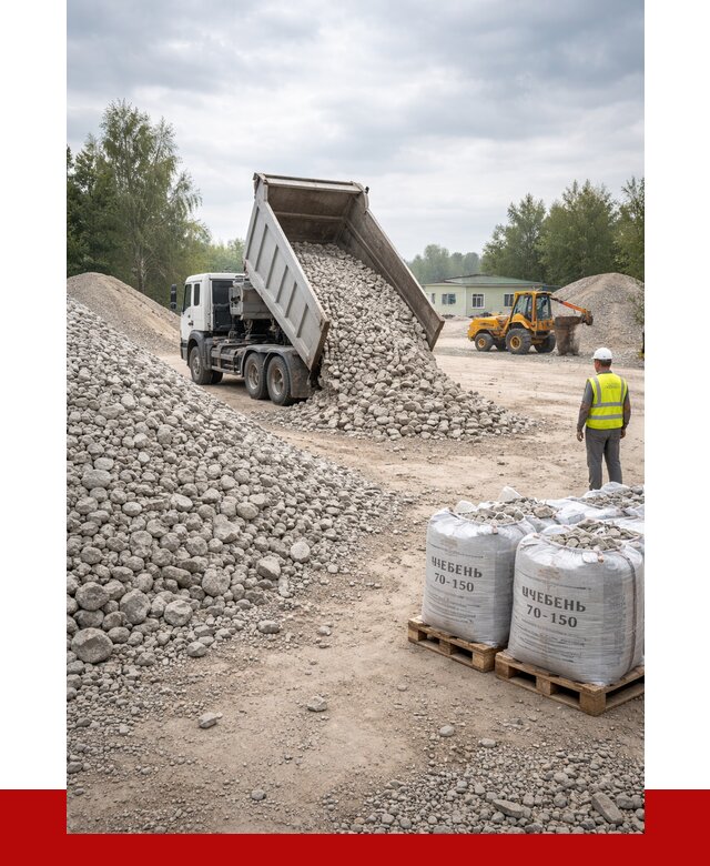 Известняковый щебень фракция 70-150 в Соли-Илецке от 1302 р. | ПРОНЕРУДСои