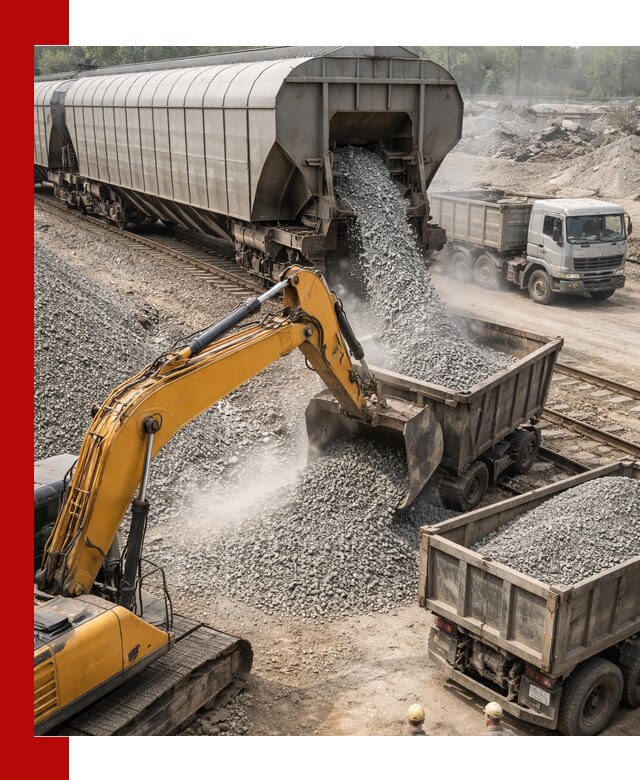 Доставка железнодорожного щебня в Соли-Илецке крупными партиями быстрого отгруза