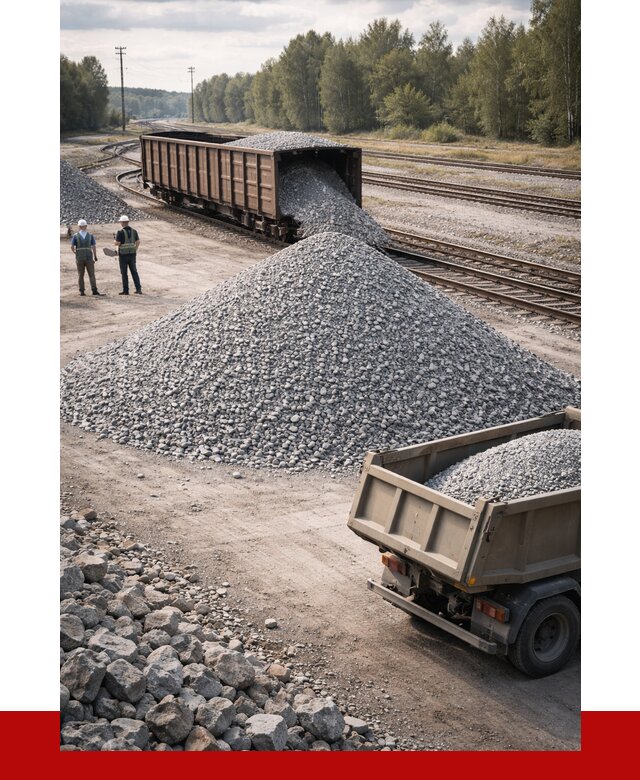 Железнодорожный щебень 20-60 в Соли-Илецке от 1771 р. | ПРОНЕРУДСои