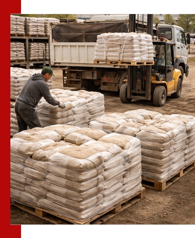 Карьерный песок в мешках с доставкой в Соли-Илецке