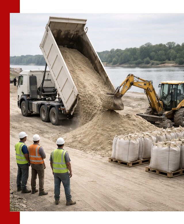 Доставка речного песка в Соли-Илецке самосвалами и погрузкой
