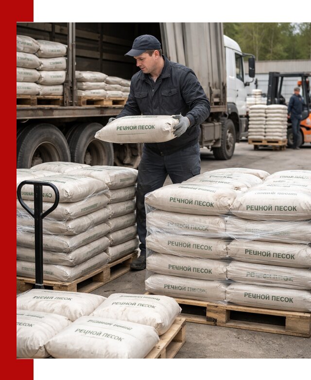Речной песок в мешках с доставкой в Соли-Илецке