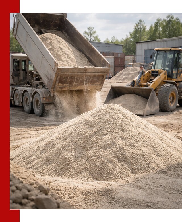 Кварцевый песок с доставкой в Соли-Илецке для строительных работ