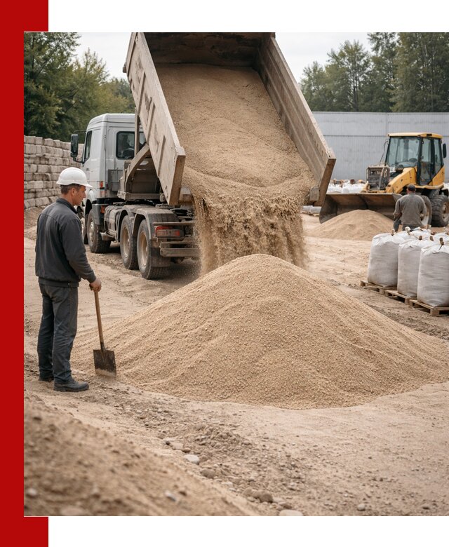 Кварцевый песок фракция 0–3 мм с доставкой в Соли-Илецке