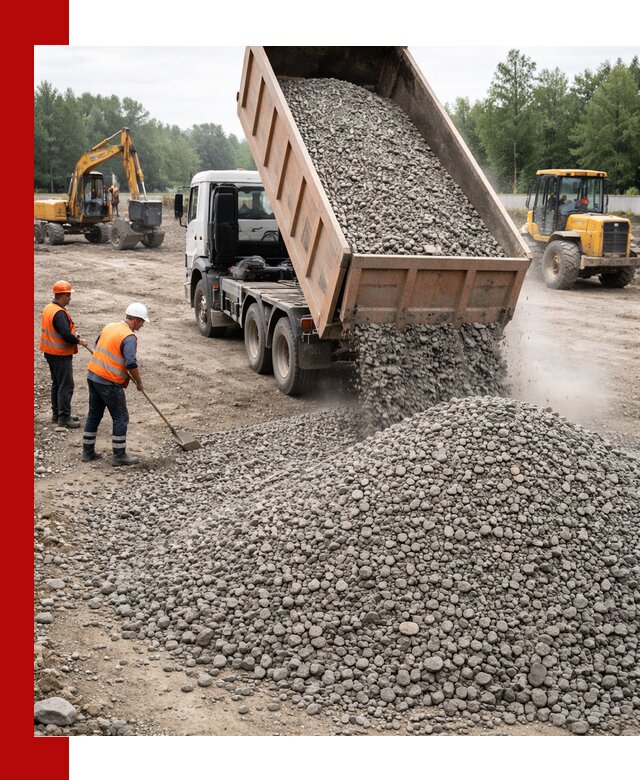 Доставка гравия фракции 40-70 в Соли-Илецке оптом и в розницу