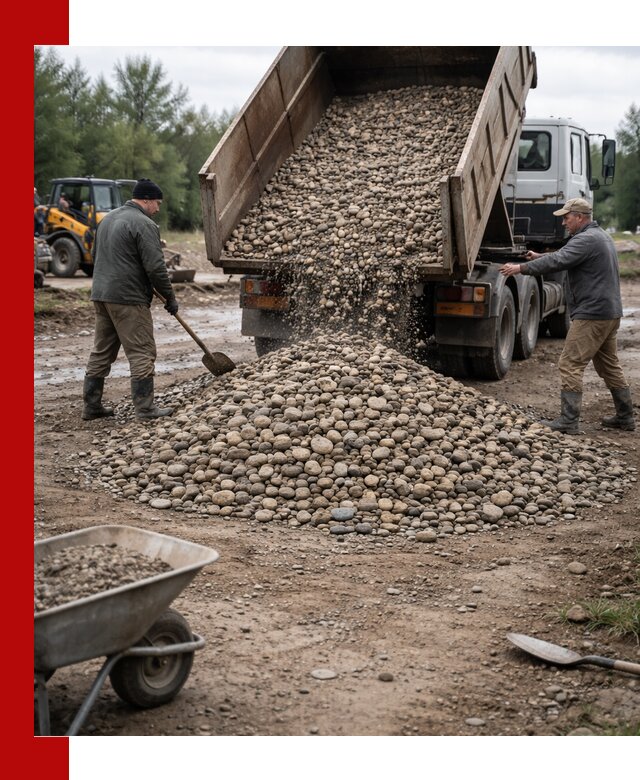Доставка гальки речной оптом и в розницу в Соли-Илецке