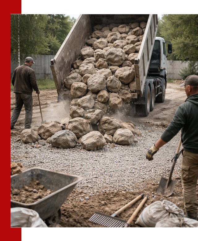 Доставка и укладка булыжника в Соли-Илецке