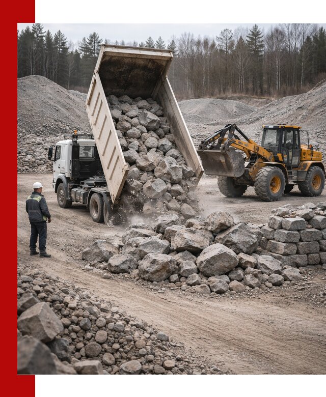 Доставка и продажа бутового гранитного камня в Соли-Илецке