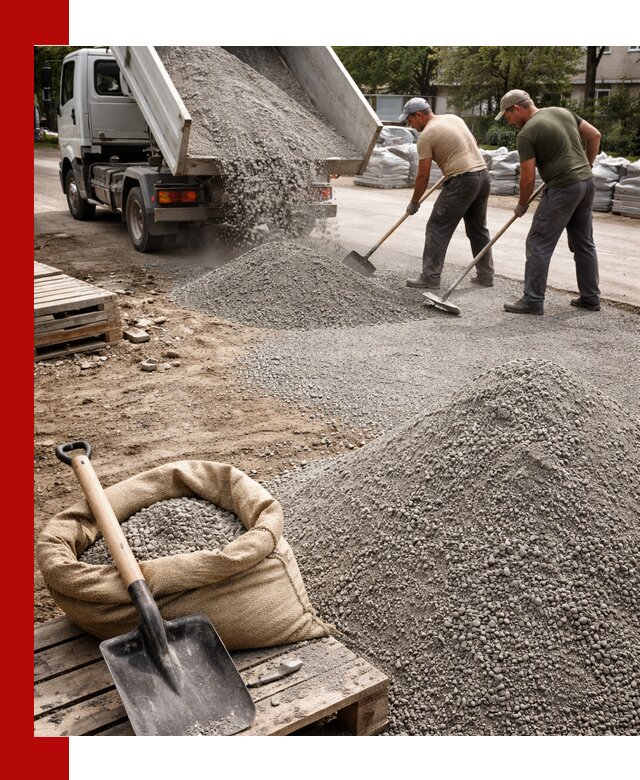 Отсев для тротуарной плитки в Соли-Илецке — доставка и укладка