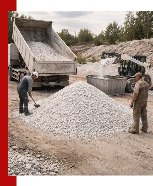 Доставка и продажа белой мраморной крошки в Соли-Илецке