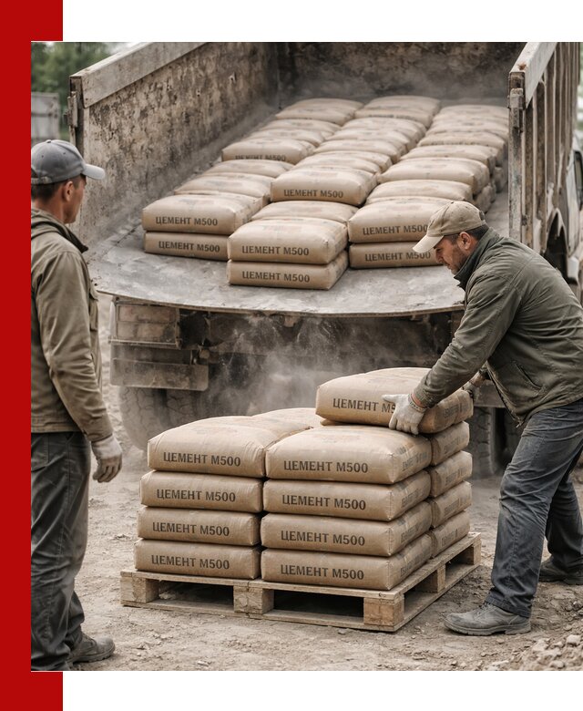 Цемент М500 с доставкой самосвалом в Соли-Илецке