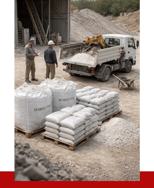 Известь строительная в Соли-Илецке с доставкой от 4376 р. | ПРОНЕРУДСои