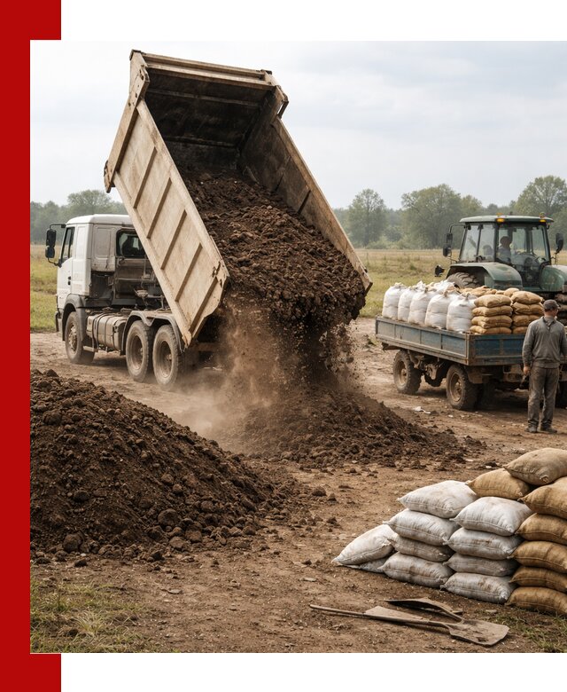Доставка грунта и удобрений оптом в Соли-Илецке для сельхоз и строительства