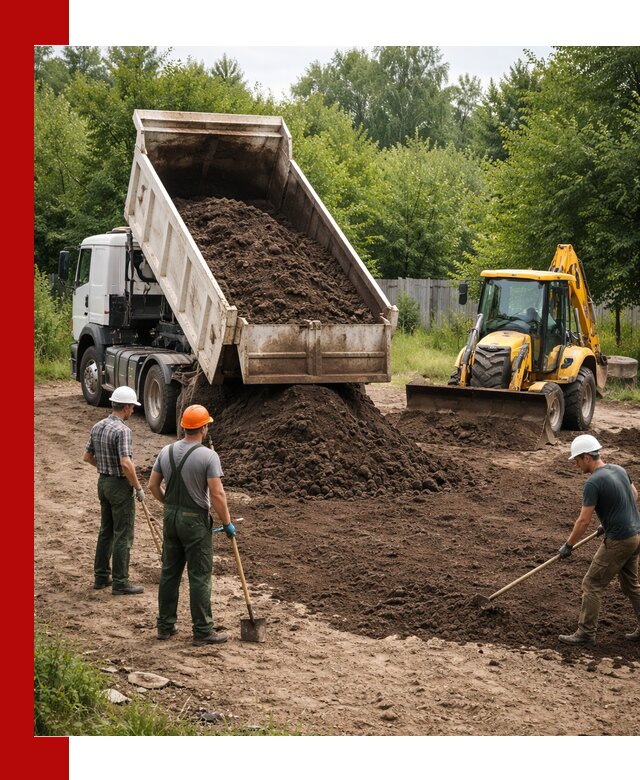 Доставка и укладка грунта для выравнивания участка в Соли-Илецке