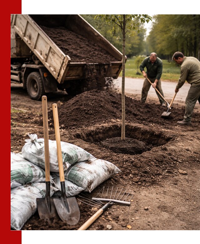 Грунт для посадки деревьев в Соли-Илецке — доставка и подготовка почвы