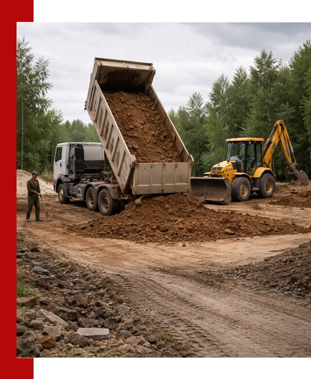 Доставка суглинка самосвалами в Соли-Илецке подсыпка и планировка