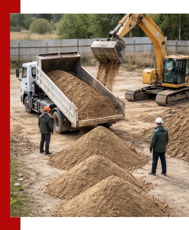 Доставка супеси вагонными и автопартиями в Соли-Илецке