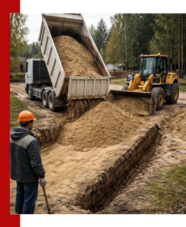 Доставка песчаного грунта в Соли-Илецке для строительных работ