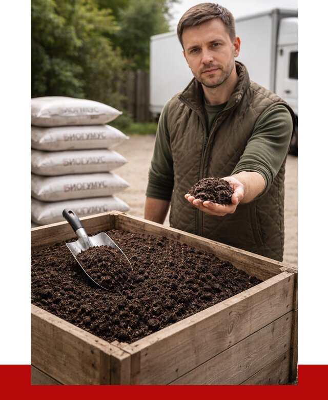 Купить биогумус в Соли-Илецке с доставкой от 8855 р. за куб | ПРОНЕРУДСои