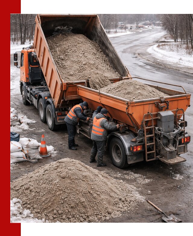 Поставка и вывоз пескосоля в Соли-Илецке оптом и в розницу