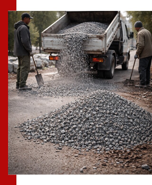 Гранитная крошка для посыпки дорог и тротуаров в Соли-Илецке