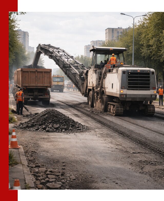 Фрезерованный асфальт в Соли-Илецке — удаление и вывоз старого покрытия