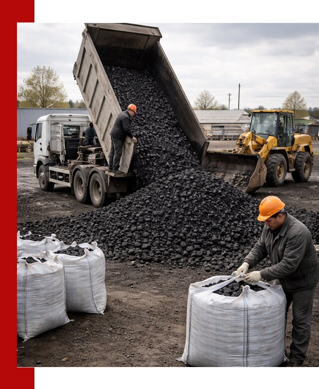 Доставка каменного угля в Соли-Илецке оптом и в розницу