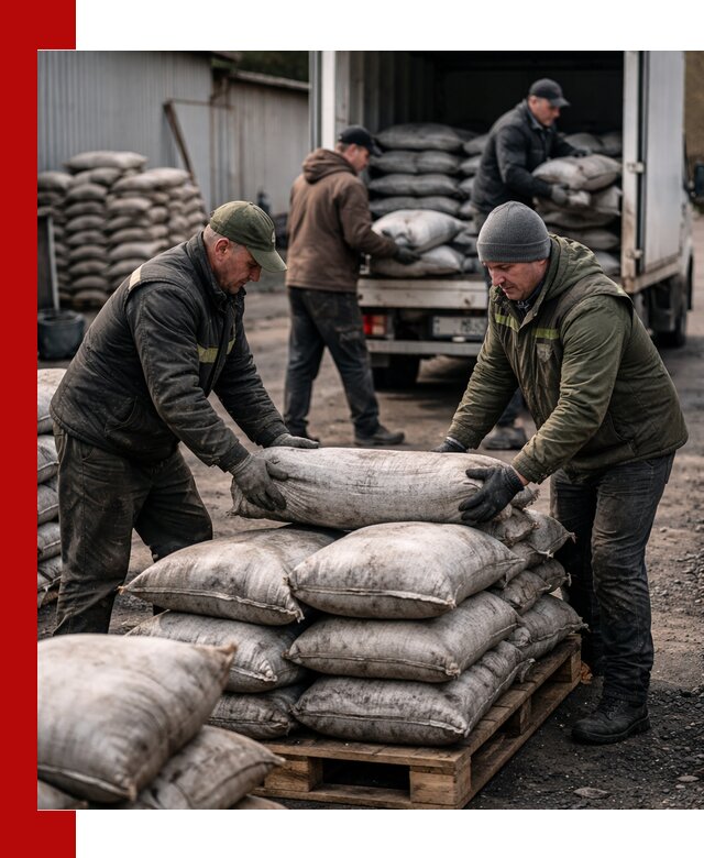 Доставка угля в мешках по выгодным ценам в Соли-Илецке