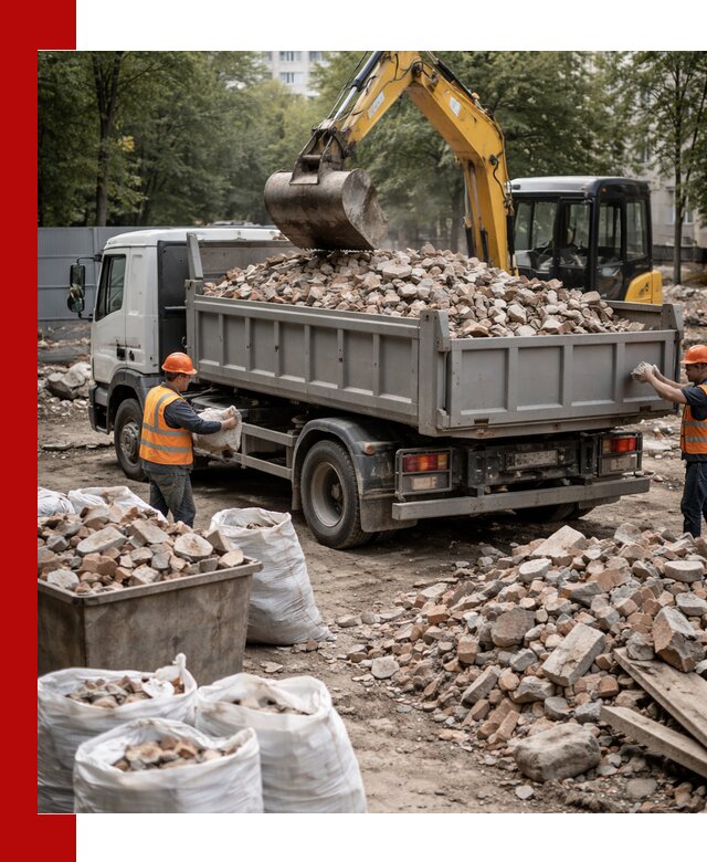 Вывоз строительного мусора в Соли-Илецке с самосвалами и контейнерами