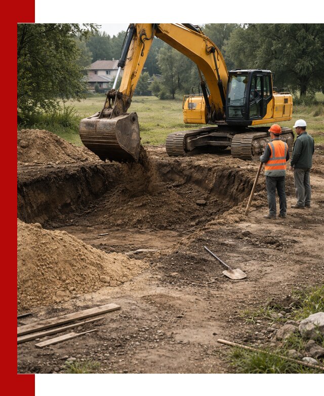 Рытье котлована под фундамент в Соли-Илецке (быстро и недорого)